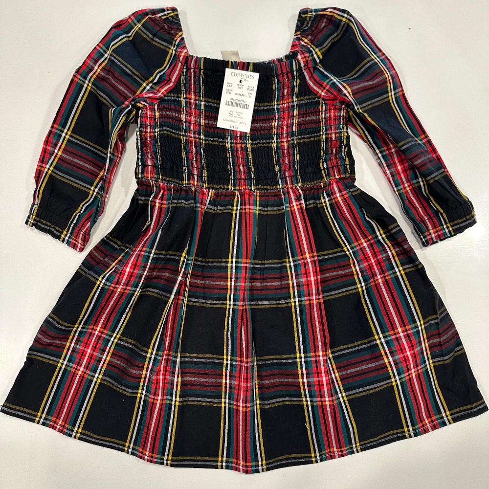 Crew cuts plaid dress